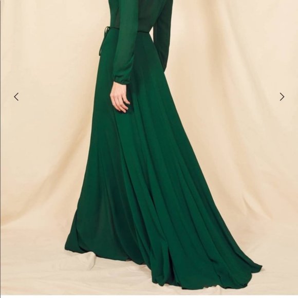 Green Reformation Dress. Never worn. New with tags - Picture 3 of 6